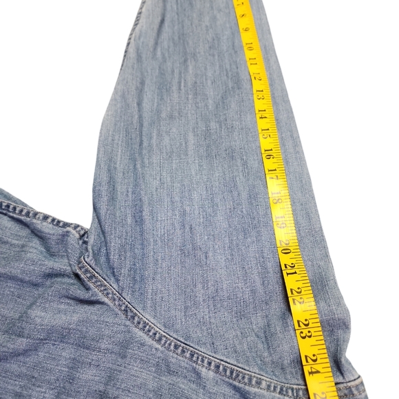 Vintage LlBean 2xl man button front cuffed 1912 man chambray. - Picture 8 of 9